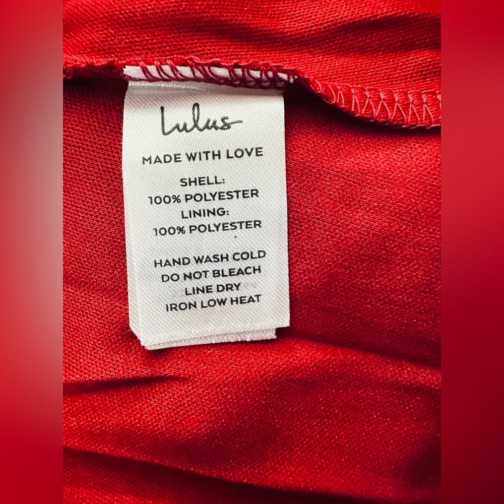 Lulu's Red Strapless Midi Dress - Picture 13 of 15